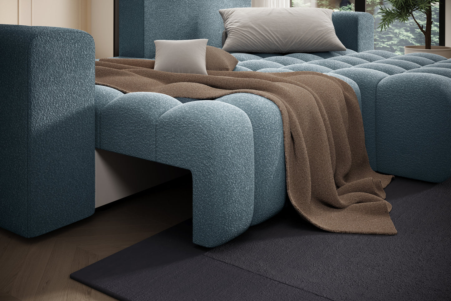 Detal oparcia i podłokietnika narożnika Bonett Jaffray 40, układ prawy.