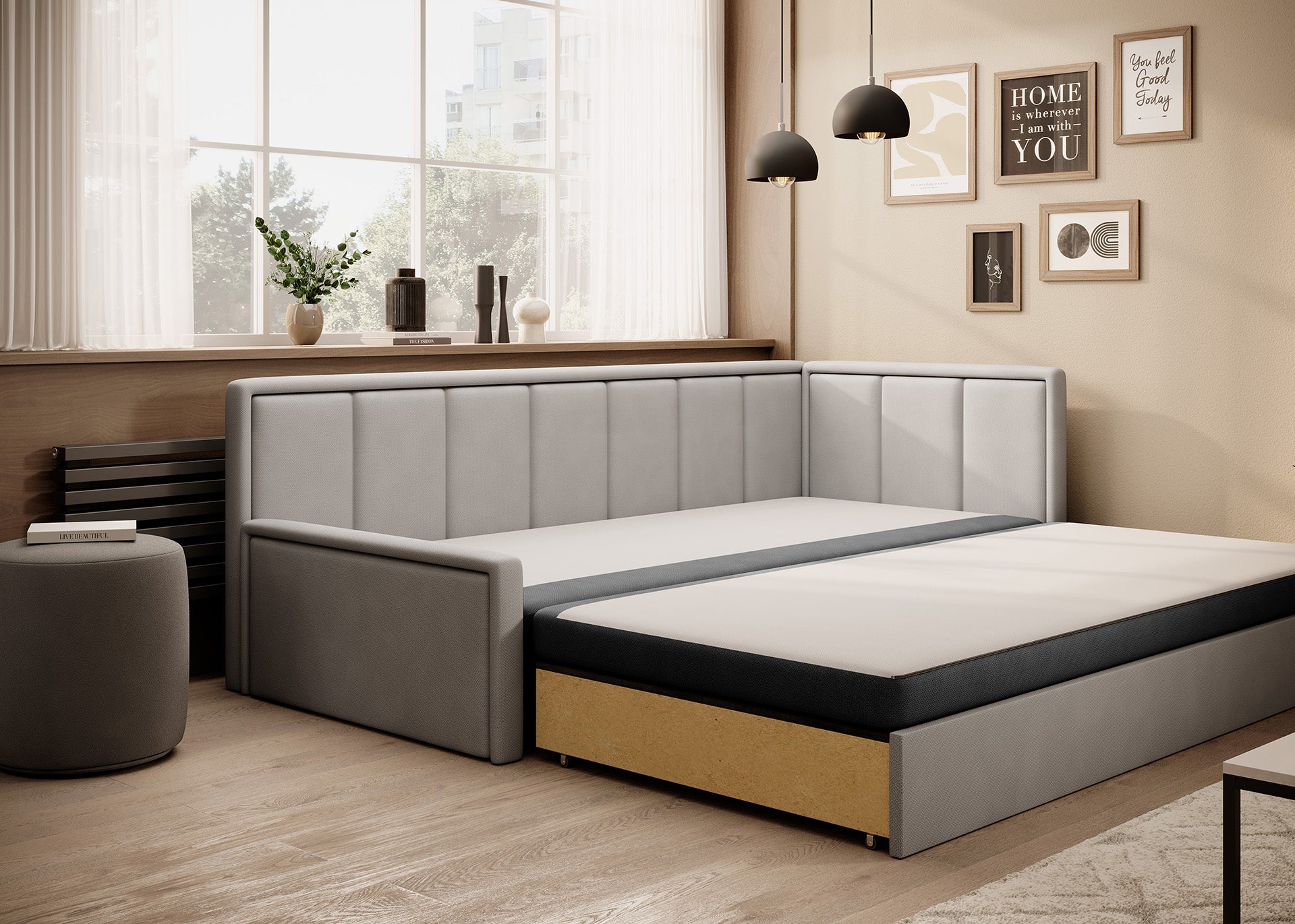 Sofa z wysuwaną funkcją spania – komfortowe rozwiązanie do codziennego użytku.