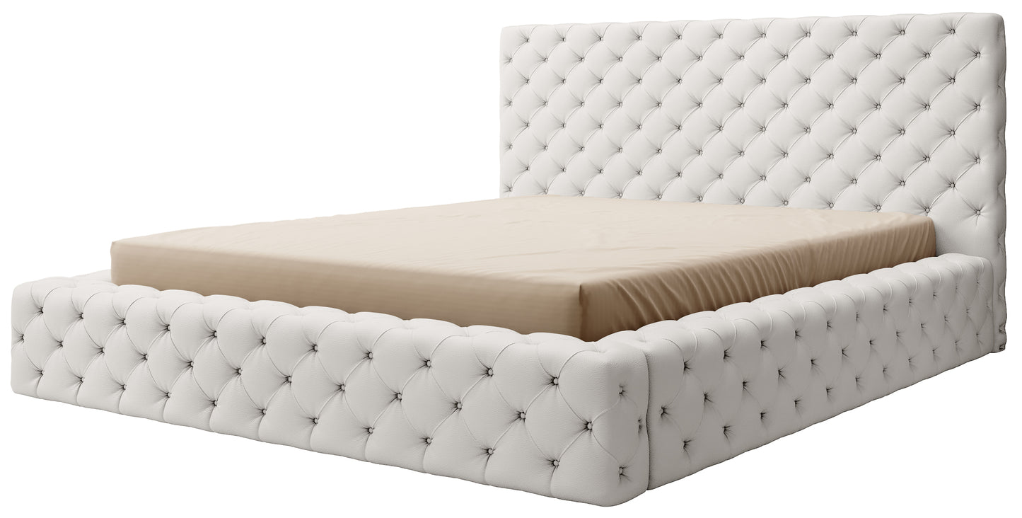 Łóżko Princce 140x200 w kolorze Softis 17 biały – widok produktu na białym tle.