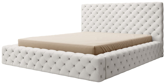 Łóżko Princce 140x200 w kolorze Softis 17 biały – widok produktu na białym tle.