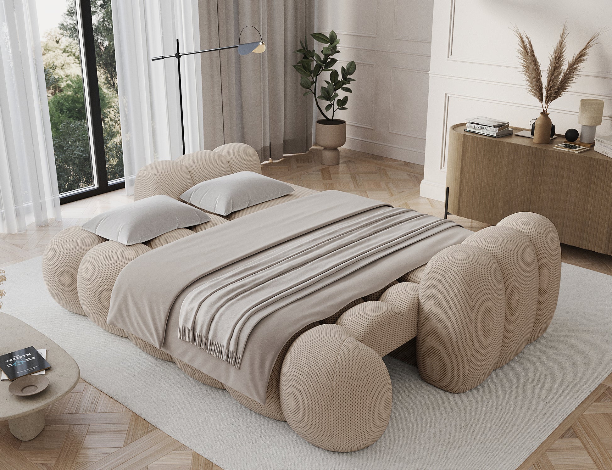Cotonn Calmora 18 z funkcją spania – elegancka sofa, która zamienia się w wygodne łóżko. Komfort i styl w jednym.