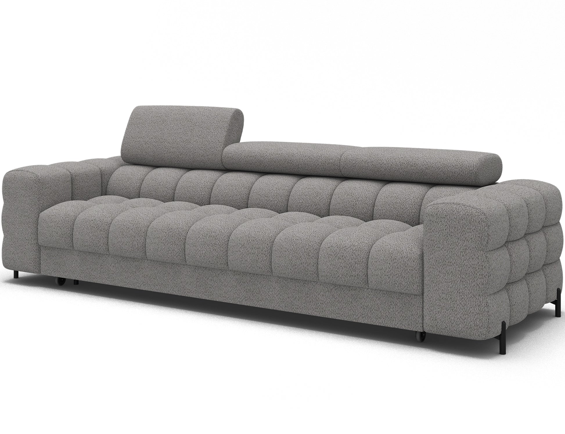 Sofa Festello Royal 04 szara – skośny widok eleganckiej kanapy z funkcją spania i nowoczesnym stylem do każdego wnętrza