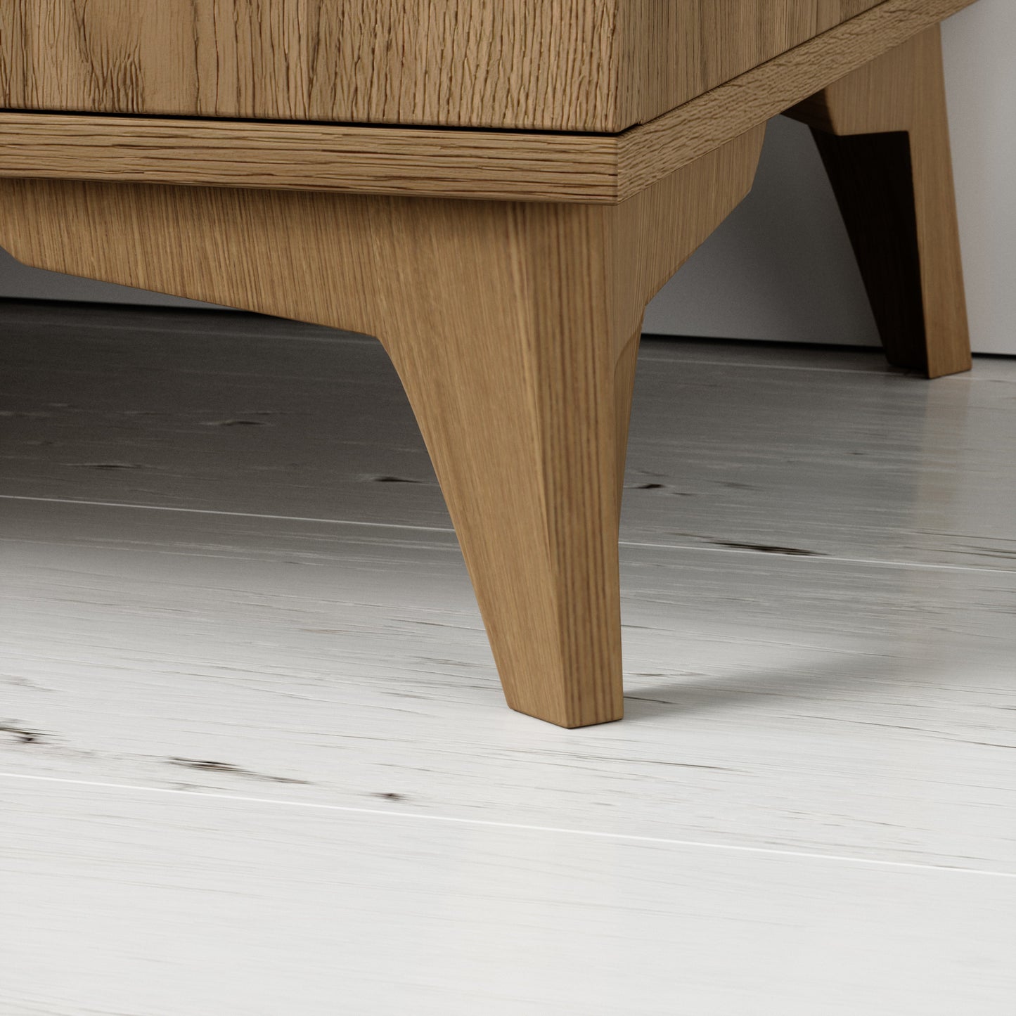 Noga/stelaż witryny LED Entsian – detal konstrukcyjny.