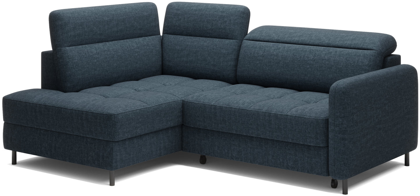 Narożnik Barea Manhattan 40 granatowy, układ lewy – perspektywa narożna