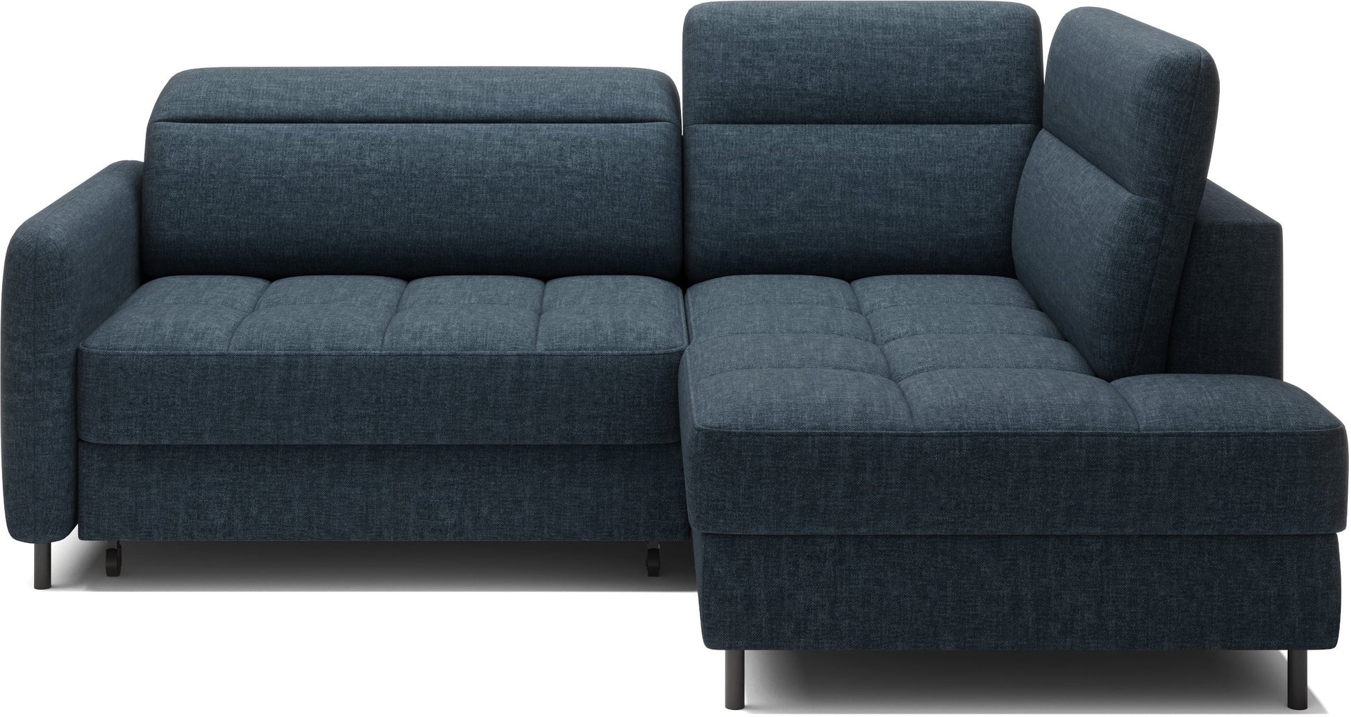 Narożnik Barea Manhattan 40 granatowy, układ prawy – widok frontowy