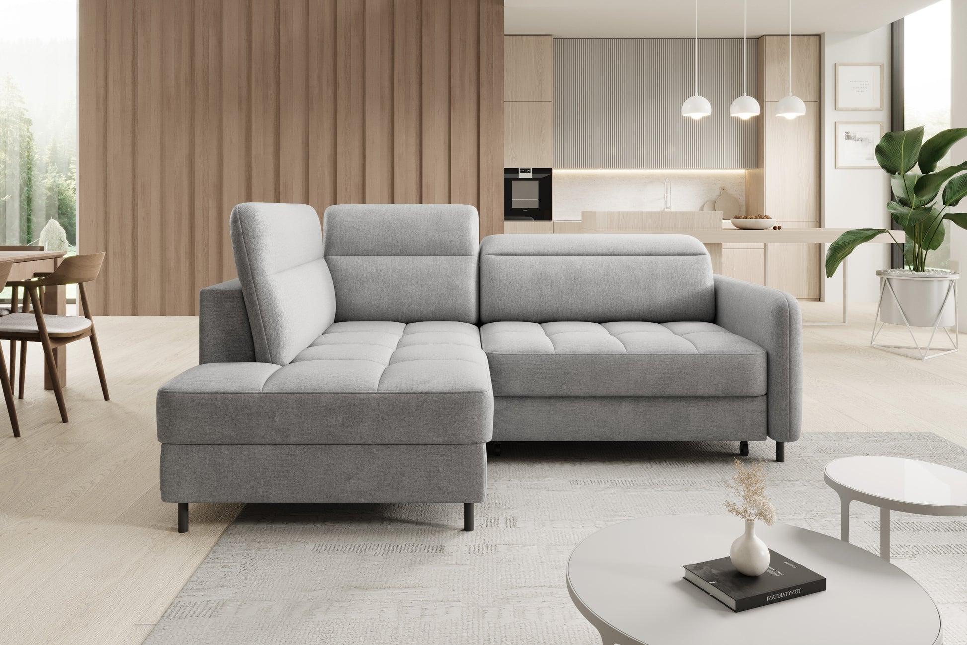 Barea Nube 03 szary lewy – aranżacja w salonie