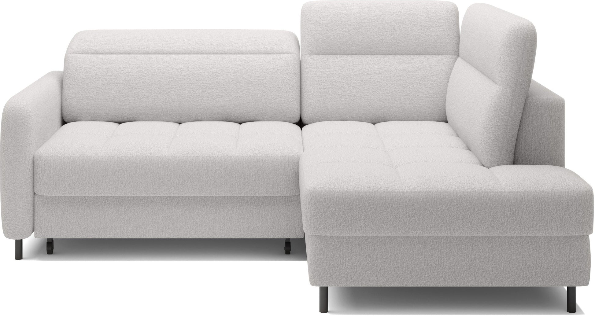 Narożnik Barea Royal 01 biały, układ prawy – widok frontowy packshot.