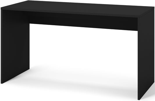 Czarne biurko do domowego biura lub pokoju młodzieżowego, nowoczesny design