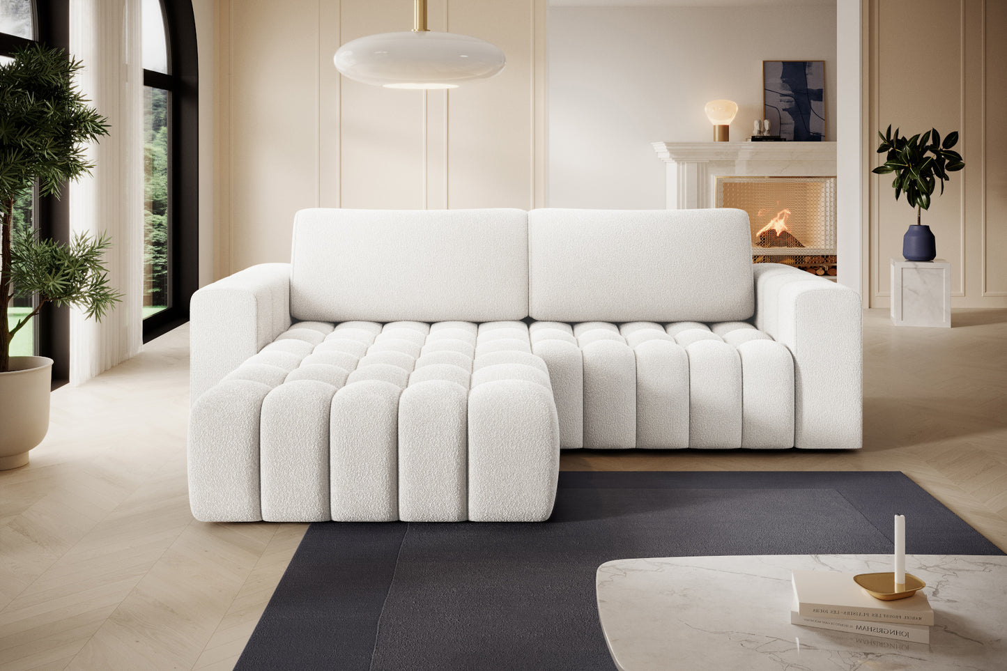 Bonett Jaffray 01 w jasnej aranżacji salonu, układ lewy.