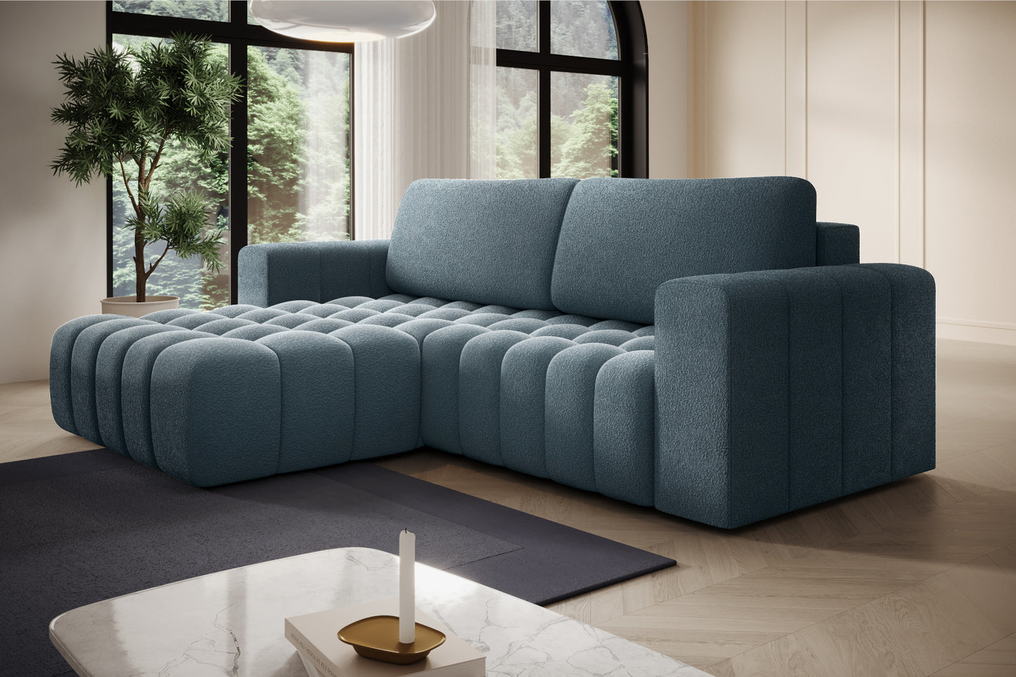 Bonett Jaffray 40 – widok narożny w jasnym wnętrzu, układ lewy.