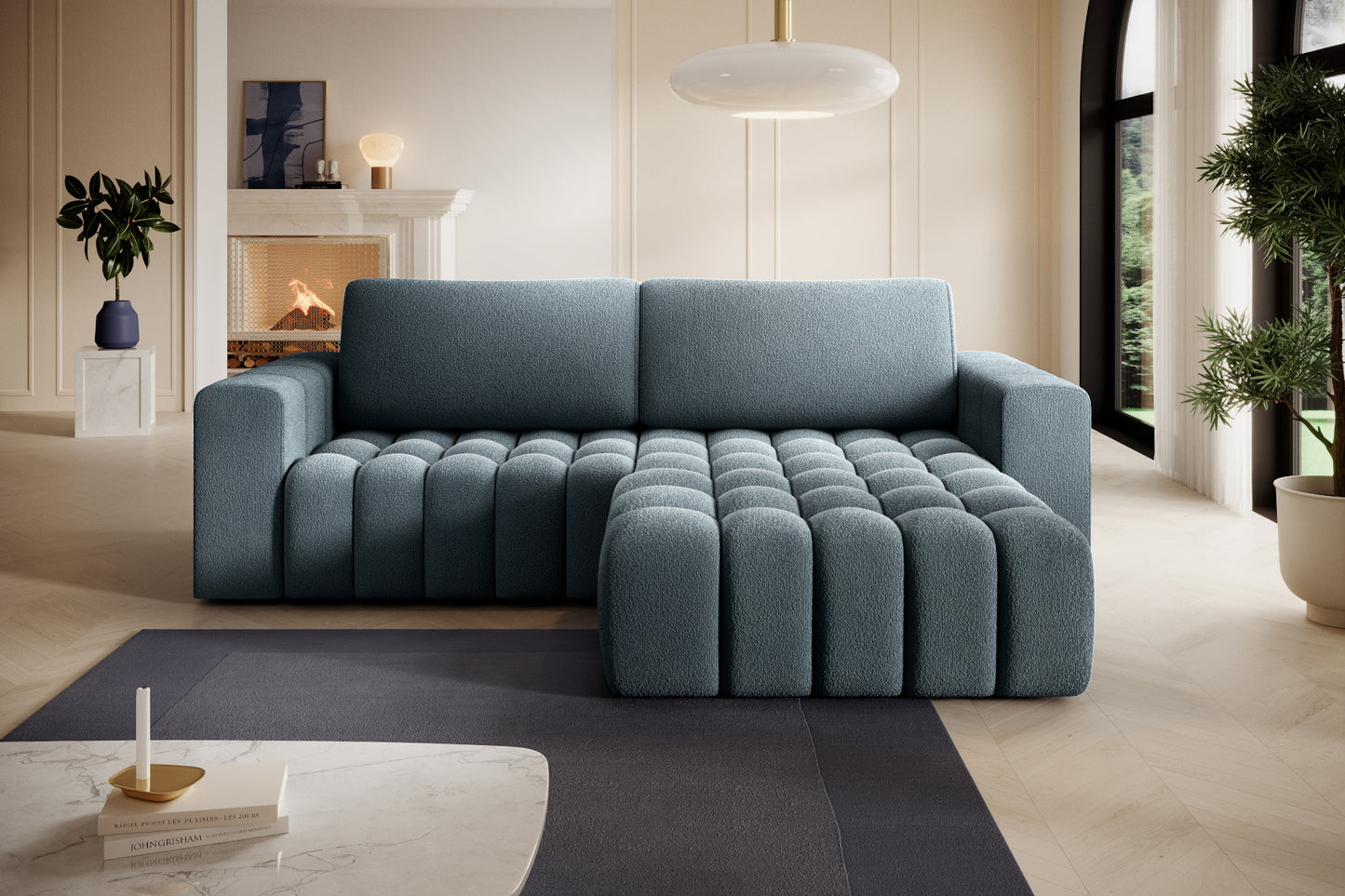 Bonett Jaffray 40 w aranżacji salonu, układ prawy.