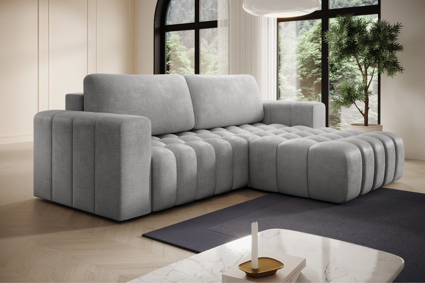 Perspektywiczny widok narożny Bonett Monolith 84, układ prawy.