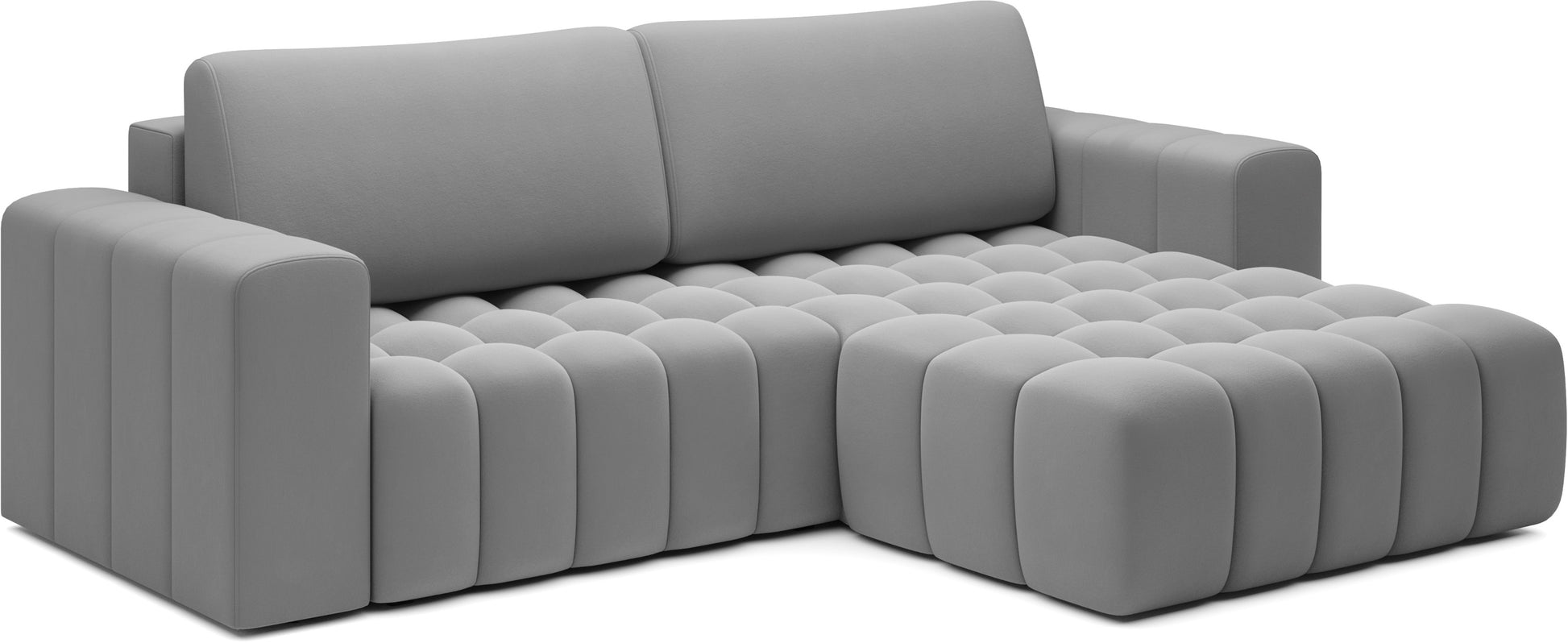 Narożnik Bonett w kształcie L z szezlongiem po prawej stronie – Paros 05.