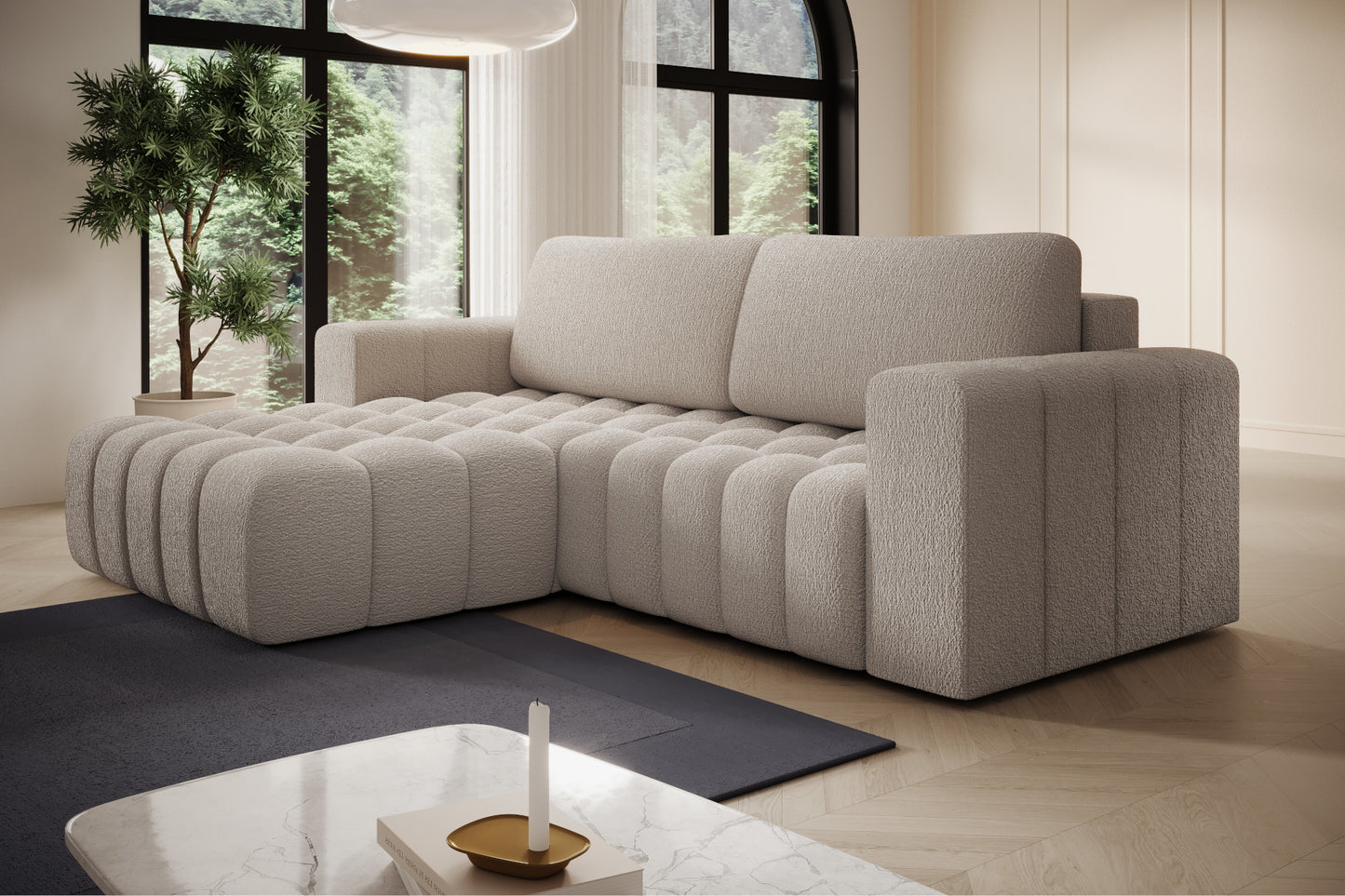 Konfiguracja narożna Bonett – perspektywa z góry, układ lewy.