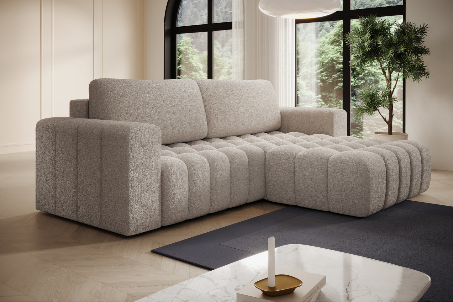 Konfiguracja narożna Bonett – perspektywa z góry, układ prawy.