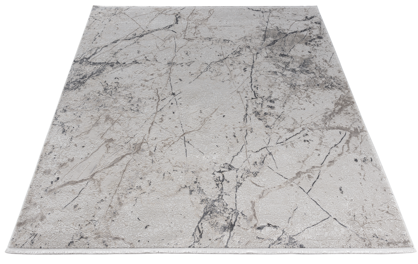 Dywan Collymore Beige 160x230 cm w perspektywie – beżowy dywan z subtelnym wzorem przypominającym marmur.