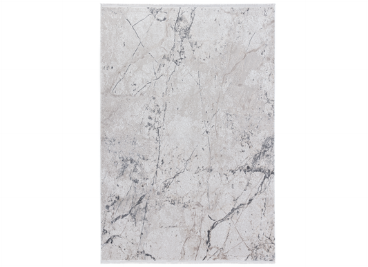 Dywan Collymore Beige 160x230 cm w odcieniach beżu i szarości z delikatnym marmurowym wzorem – widok z góry na całą powierzchnię.