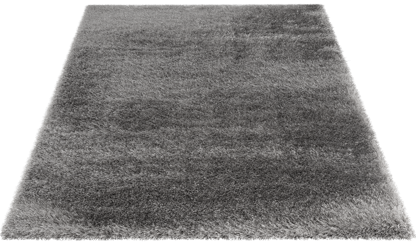 Dywan shaggy Blodwen Grey 120×180 cm, szary – ujęcie perspektywiczne
