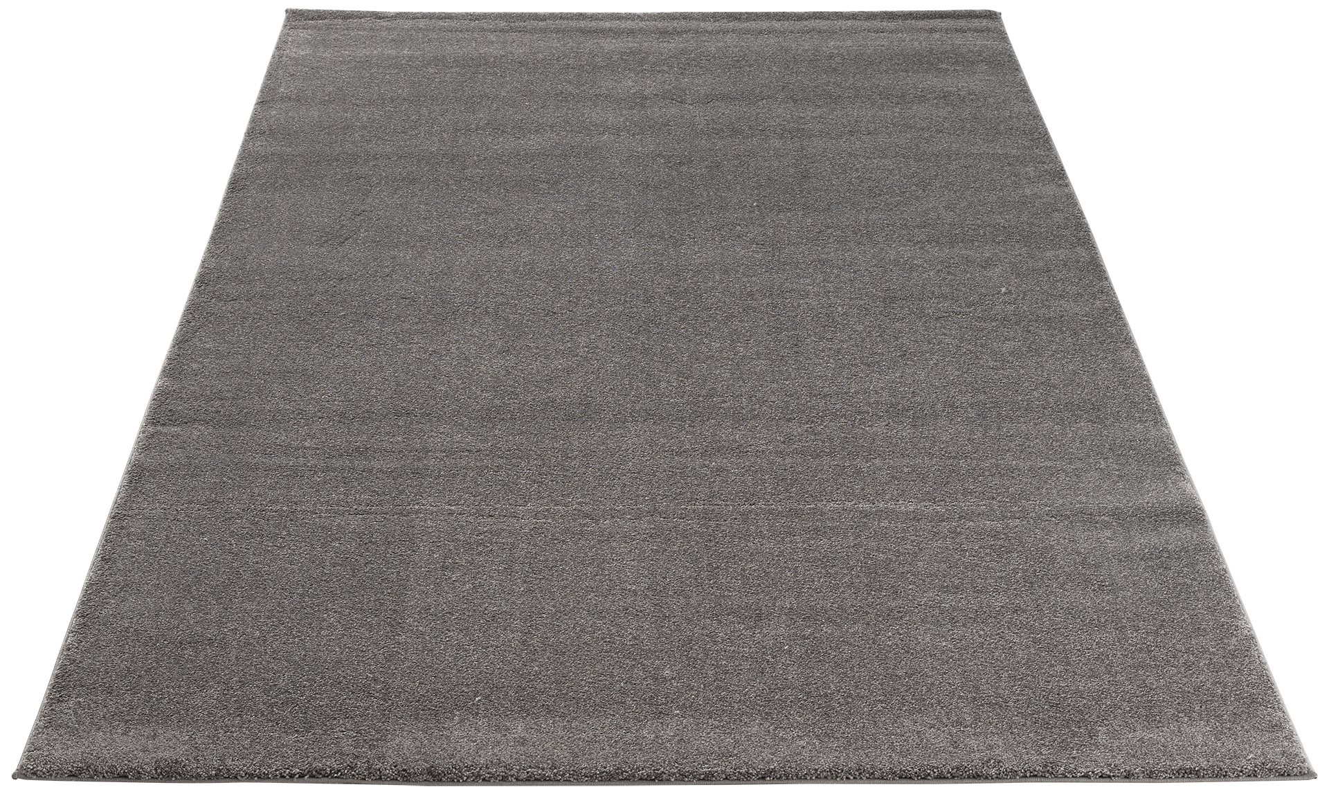 Dywan Verlice Grey 160x230 cm w perspektywie – prosty, minimalistyczny wzór w odcieniu ciemnej szarości.