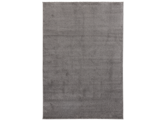 Dywan Verlice Grey 160x230 cm w jednolitym grafitowoszarym kolorze – widok z góry ukazujący gładką, miękką powierzchnię.