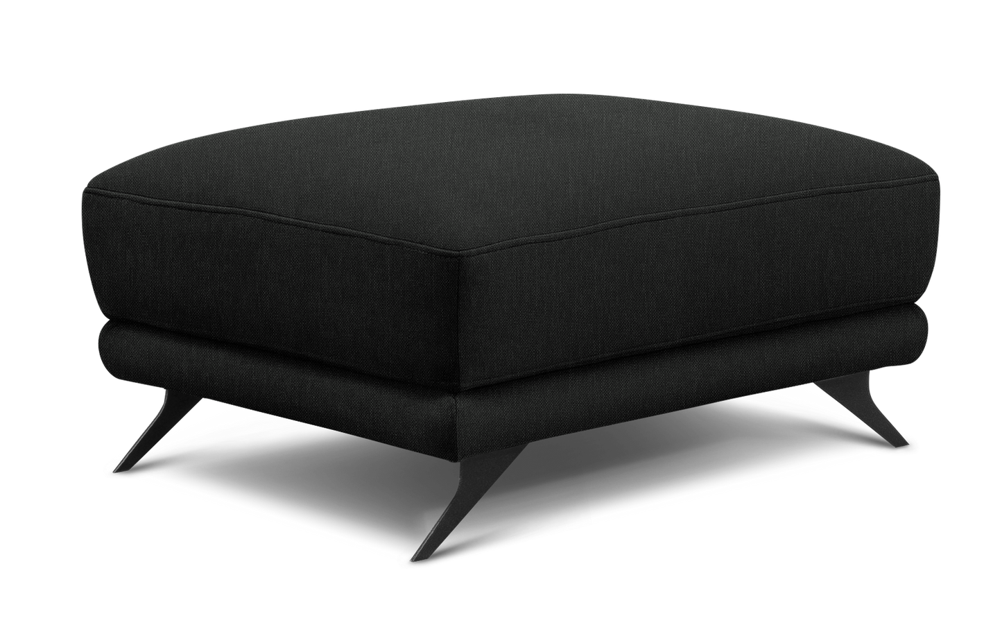 Pufa Megis Flores 10 w czarnym kolorze została wykonana z przyjemnej w dotyku tkaniny. Designerski wygląd podkreśla elegancki charakter nowoczesnego wnętrza.