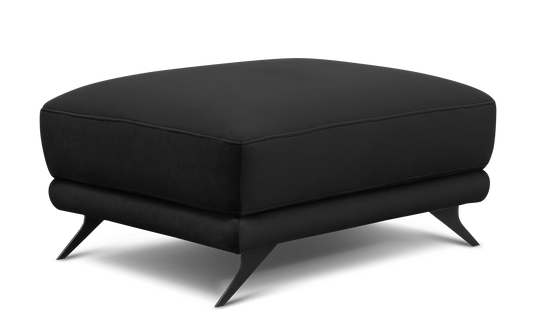 Pufa Megis Velvetmat 10 w czarnym kolorze została wykonana z eleganckiej tkaniny welurowej. Designerski wygląd podkreśla nowoczesny charakter wnętrza.