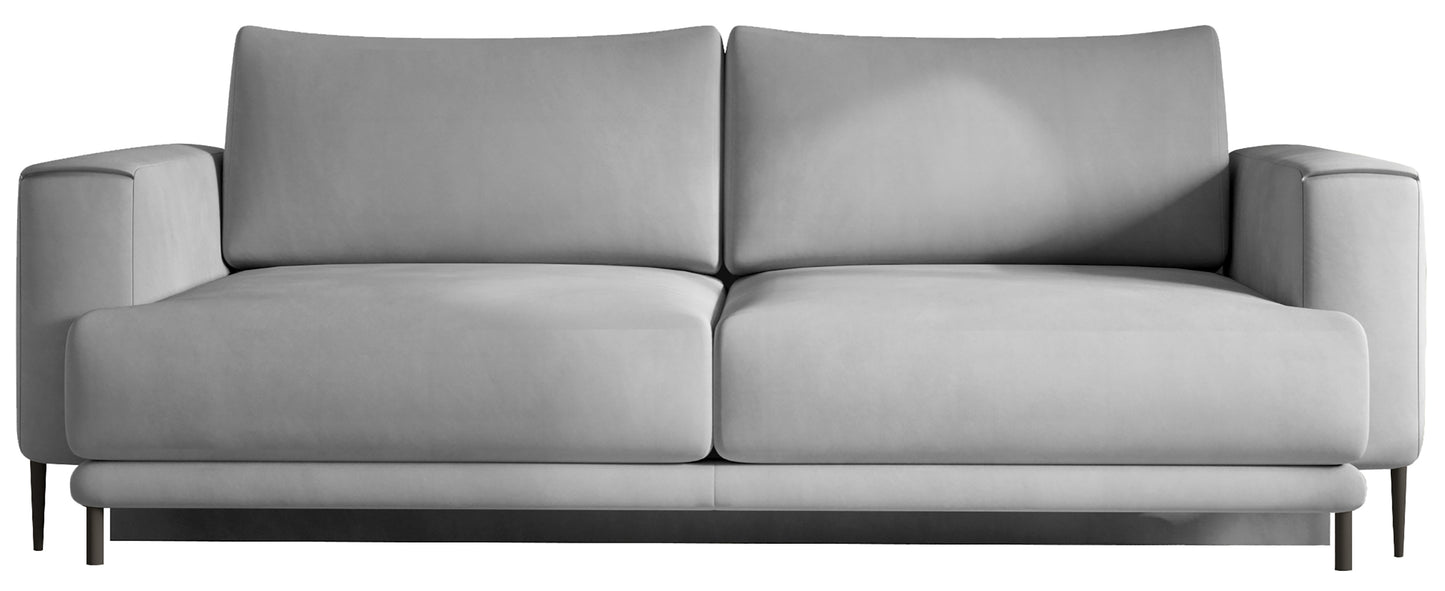 Kanapa Dalia w tkaninie Nube 03 jasnoszary, ujęcie front, białe tło