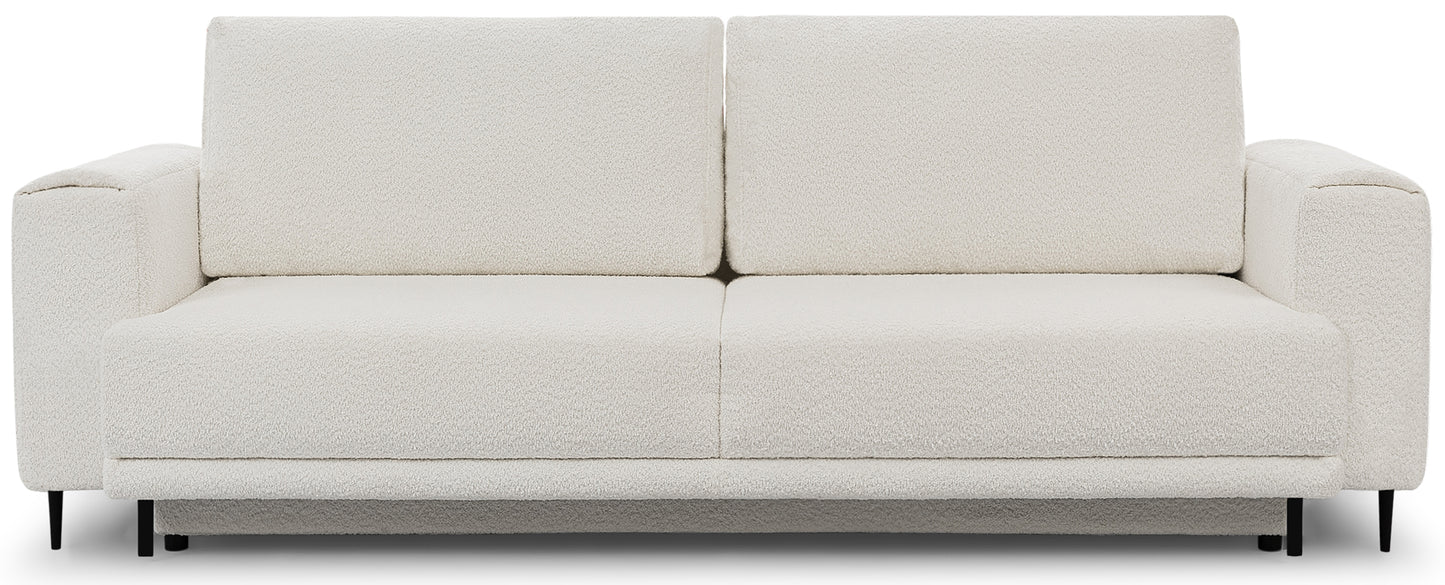 Kanapa Dalia w tkaninie Royal 01 biały, ujęcie front, białe tło