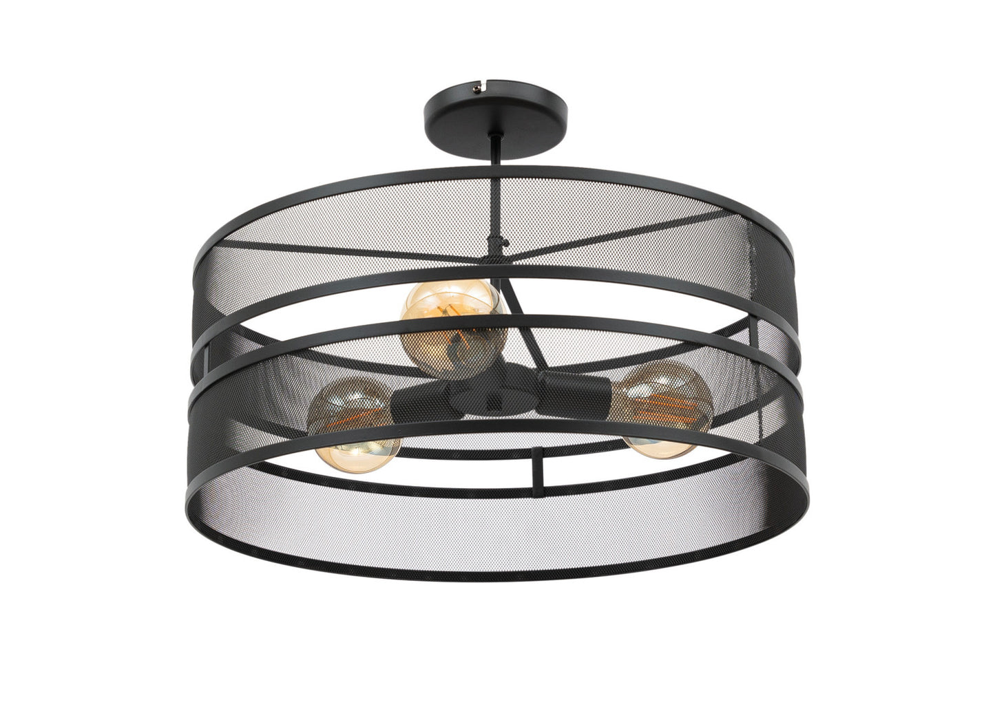 Lampa sufitowa Orabela A czarna Ø55 cm – packshot na białym tle