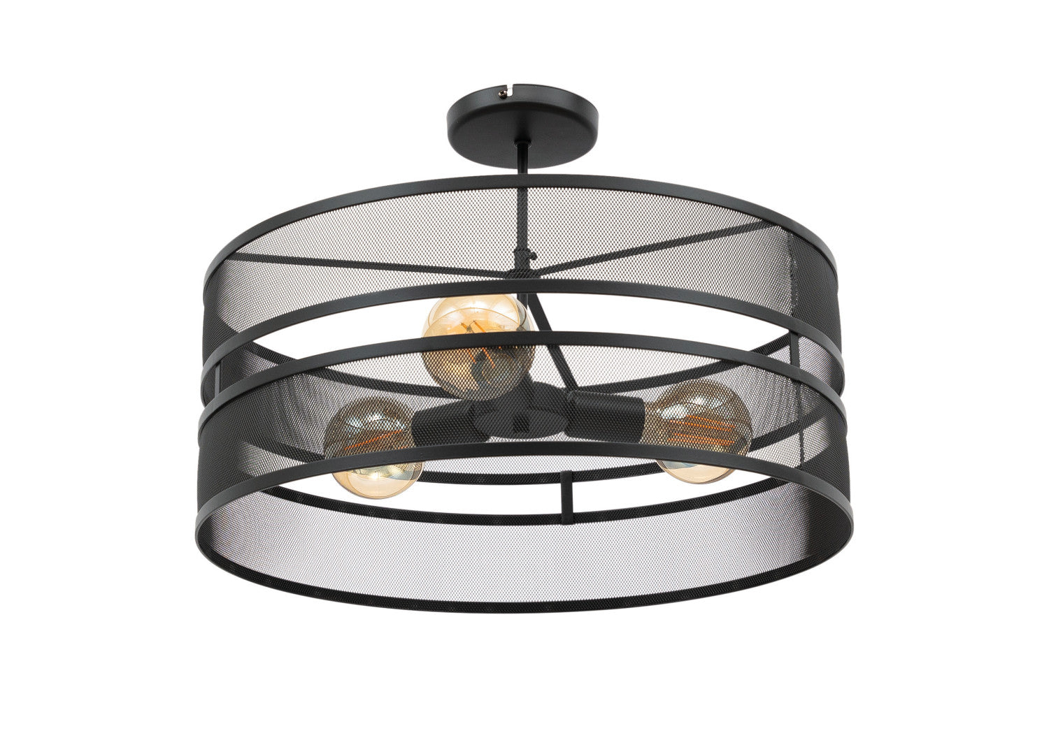 Lampa sufitowa Orabela A czarna Ø55 cm – packshot na białym tle