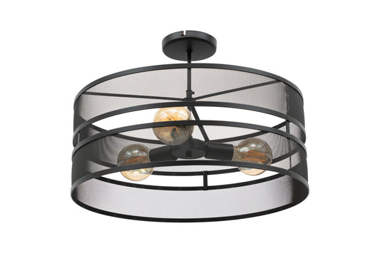 Lampa sufitowa Orabela A czarna Ø55 cm – packshot na białym tle