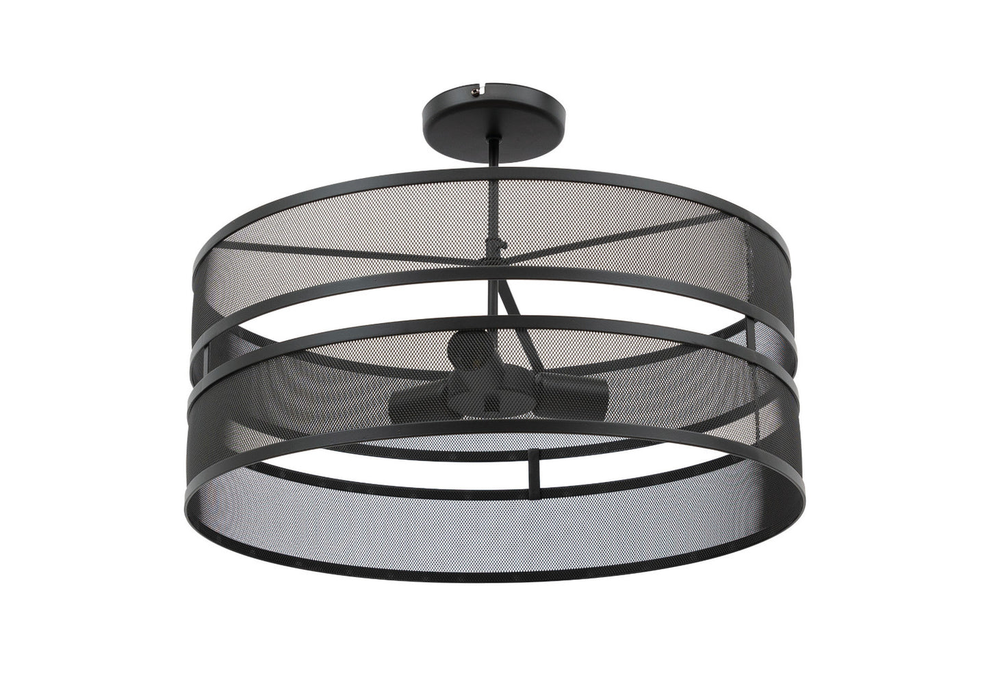 Lampa sufitowa Orabela A czarna Ø55 cm – widok z góry (packshot)