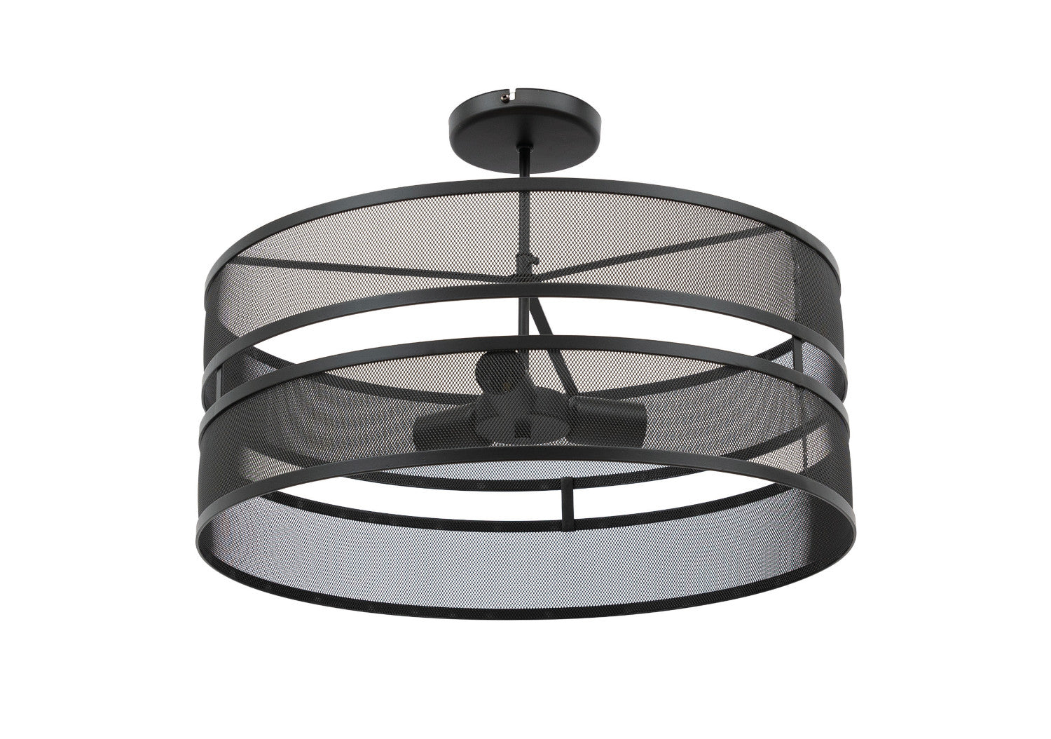 Lampa sufitowa Orabela A czarna Ø55 cm – widok z góry (packshot)