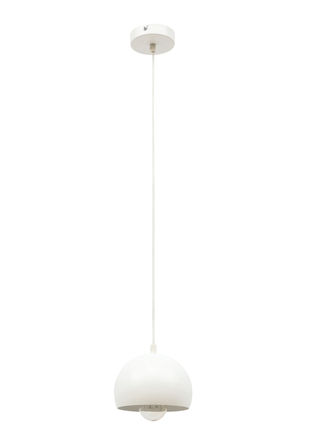 Lampa wisząca Callide biała 15×110 cm – packshot na białym tle