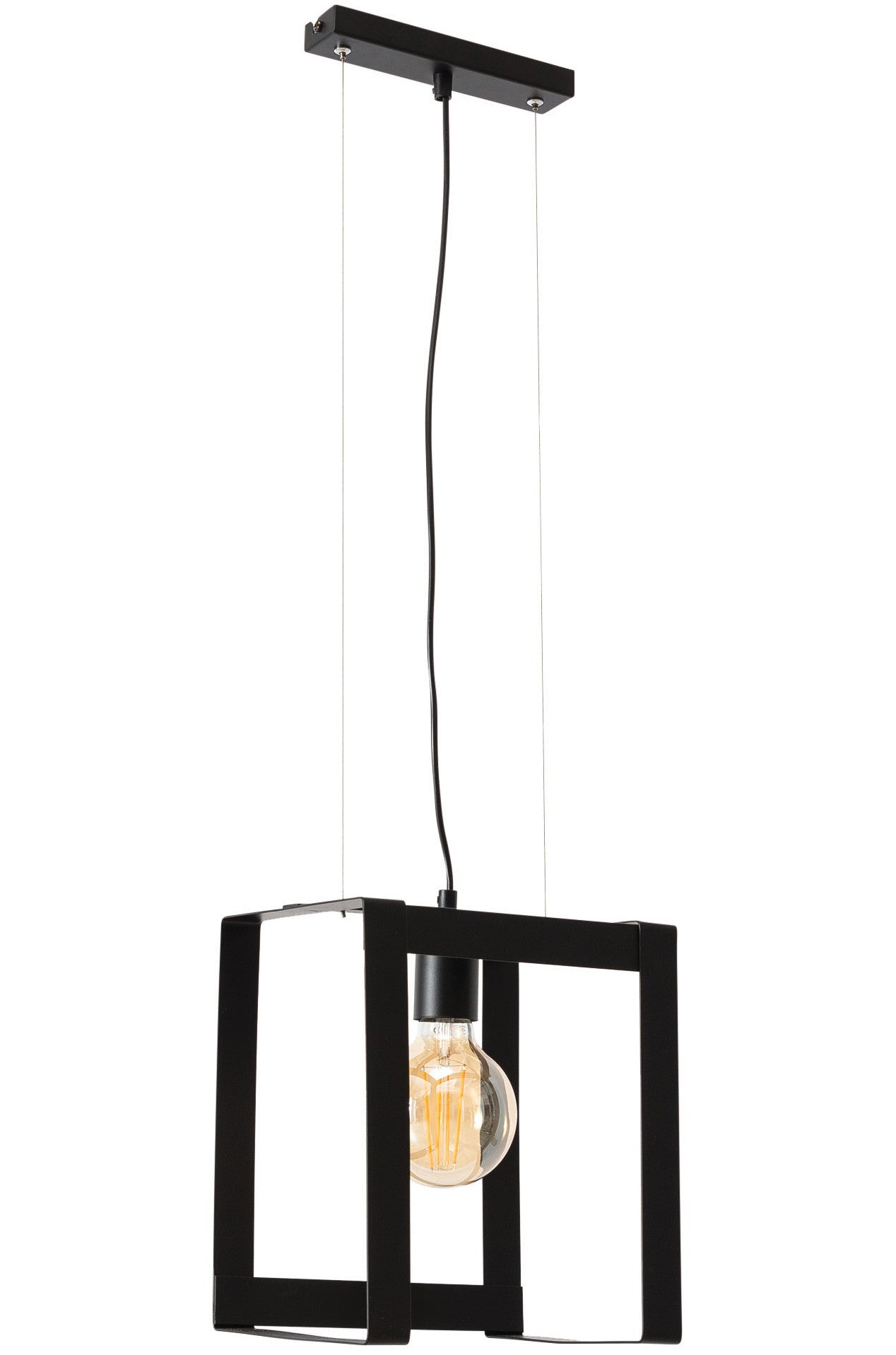 Lampa wisząca Giorri czarna – packshot (pojedynczy zwis), metalowa oprawa