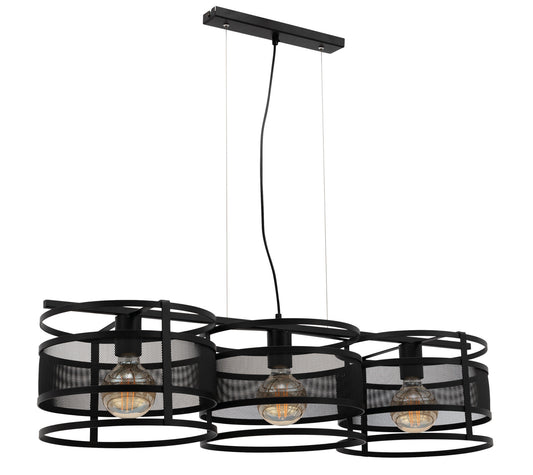 Lampa wisząca Gormar czarna 92×120 cm – packshot na białym tle (front)