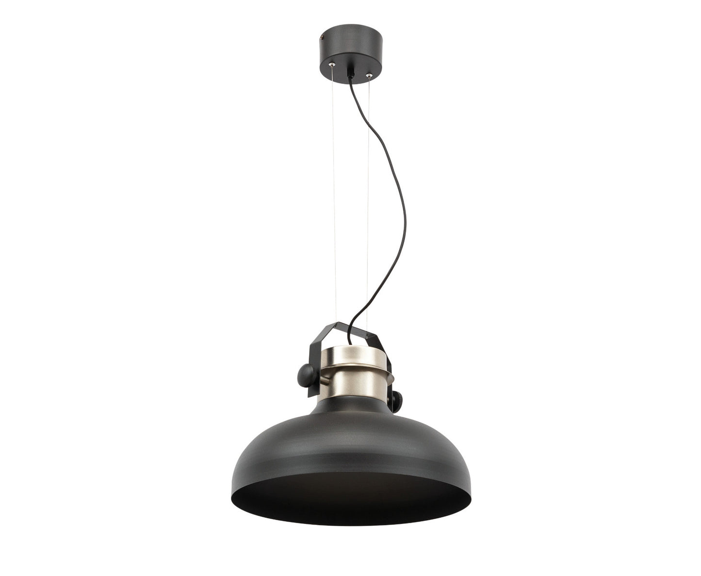 Lampa wisząca Stealle czarny/srebrny 40×130 cm – widok z przodu (packshot na białym tle)