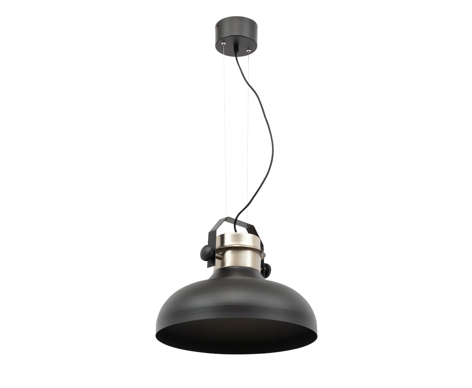 Lampa wisząca Stealle czarny/srebrny 40×130 cm – widok z przodu (packshot na białym tle)