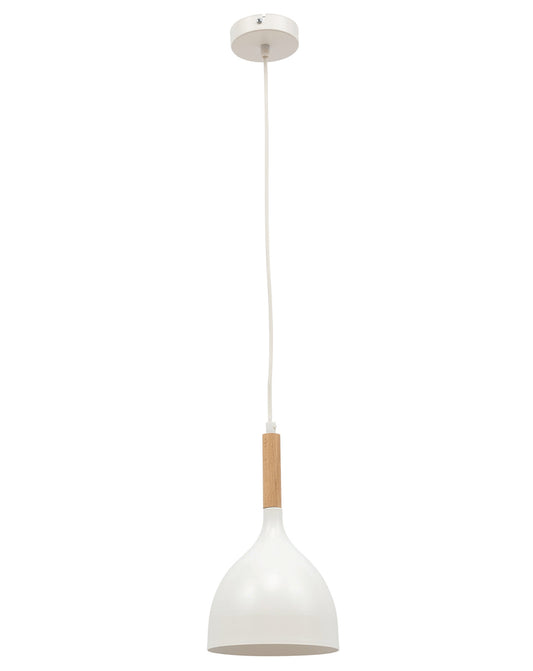 Lampa wisząca Woldes biała 17×110 cm – packshot na białym tle (front)