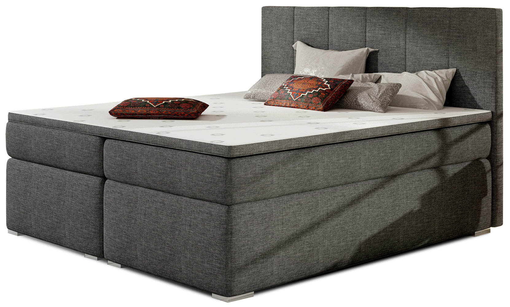 Łóżko Bolero 180x200 w kolorze Sawana 05 ciemnoszary – widok produktu na białym tle.