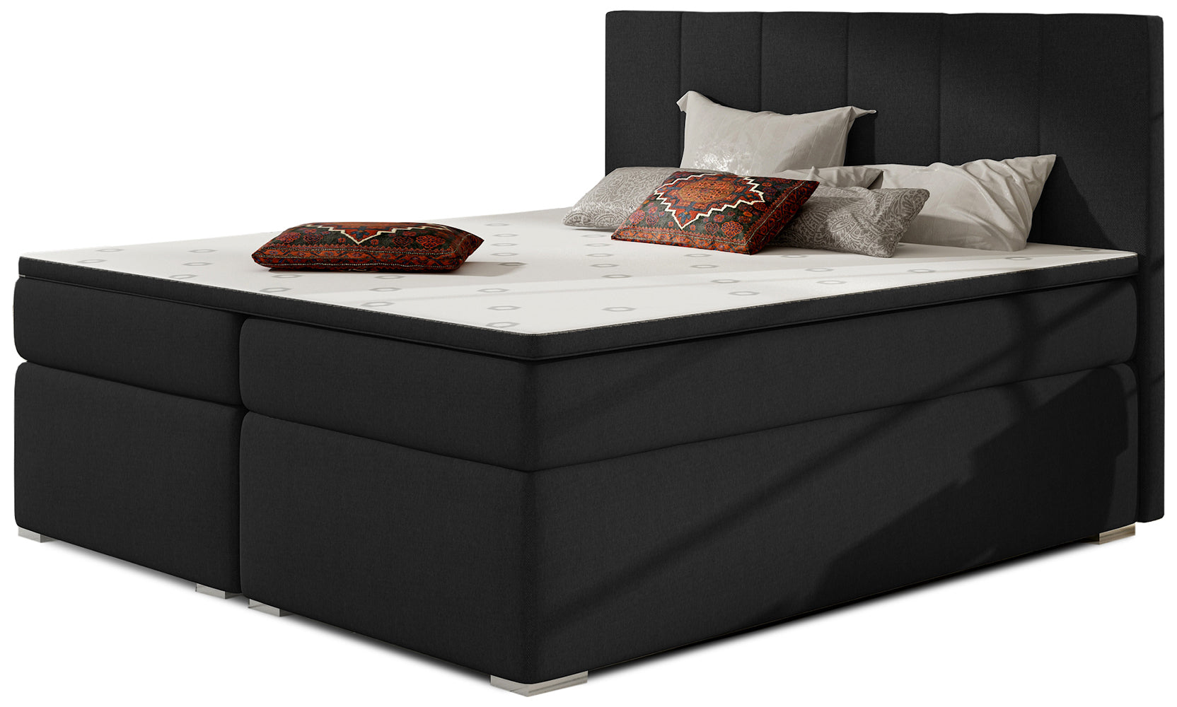 Łóżko Bolero 140x200 w kolorze Sawana 14 czarny – widok produktu na białym tle.