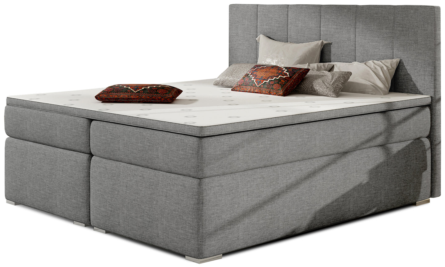 Łóżko Bolero 180x200 w kolorze Sawana 21 szary – widok produktu na białym tle.