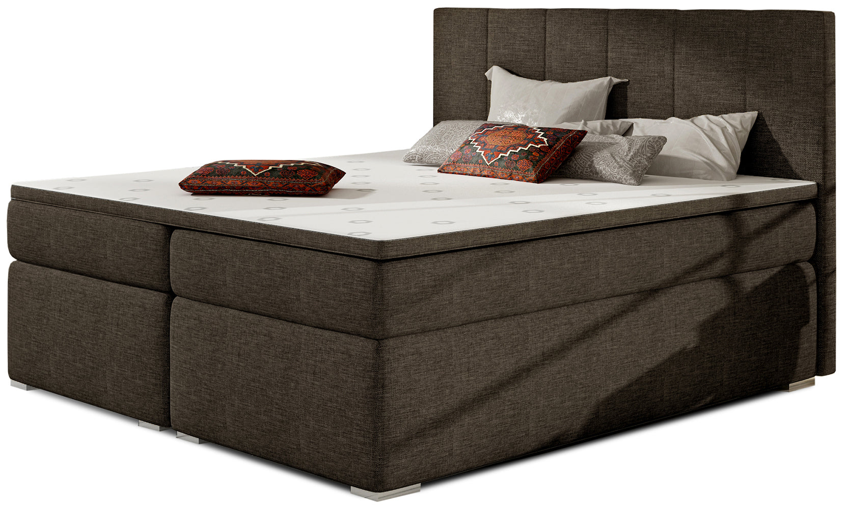 Łóżko Bolero 140x200 w kolorze Sawana 26 brązowy – widok produktu na białym tle.