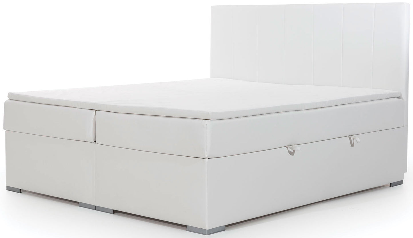 Łóżko Bolero 160x200 w kolorze Soft 17 biały – widok produktu na białym tle.