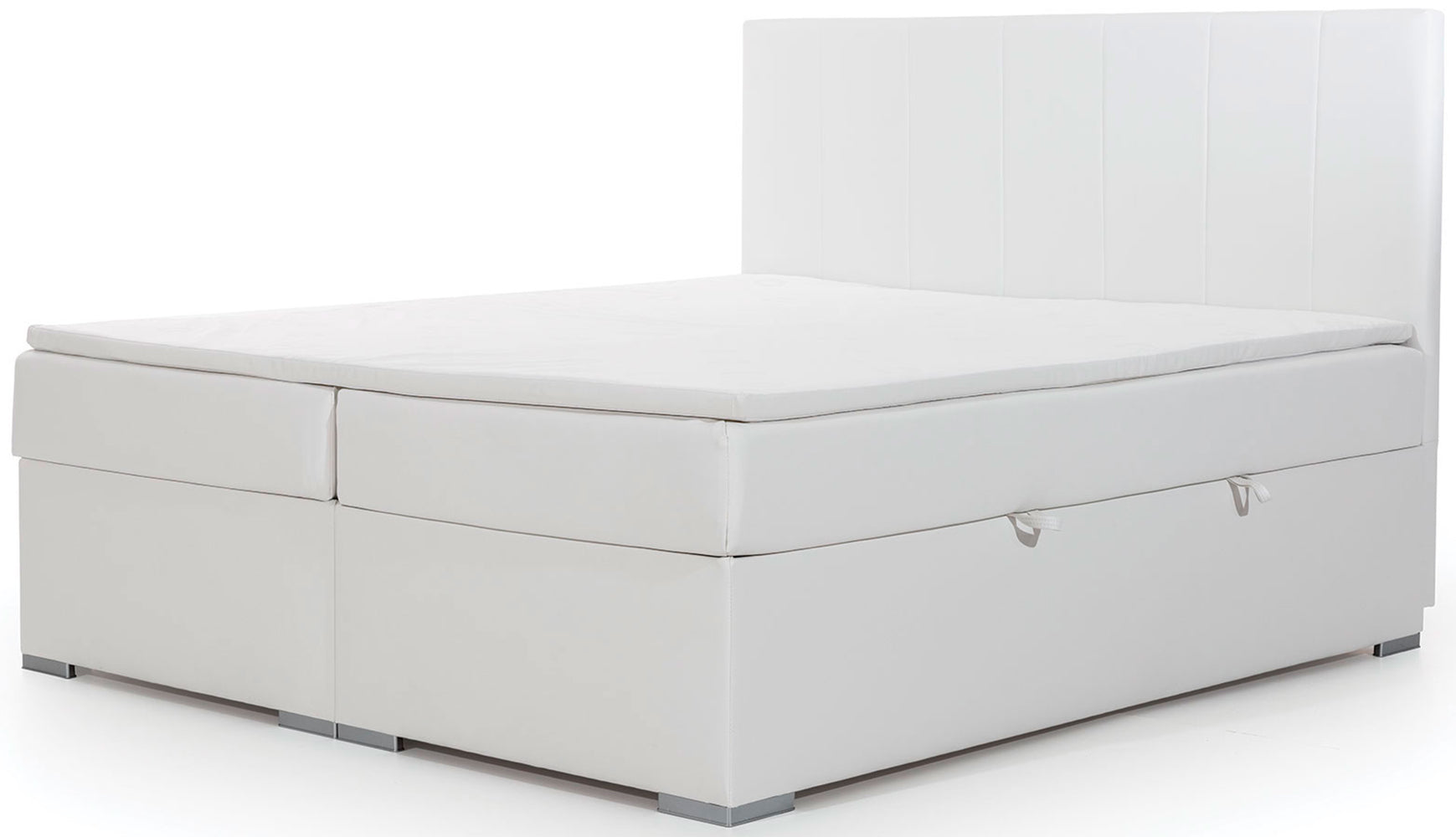 Łóżko Bolero 160x200 w kolorze Soft 17 biały – widok produktu na białym tle.