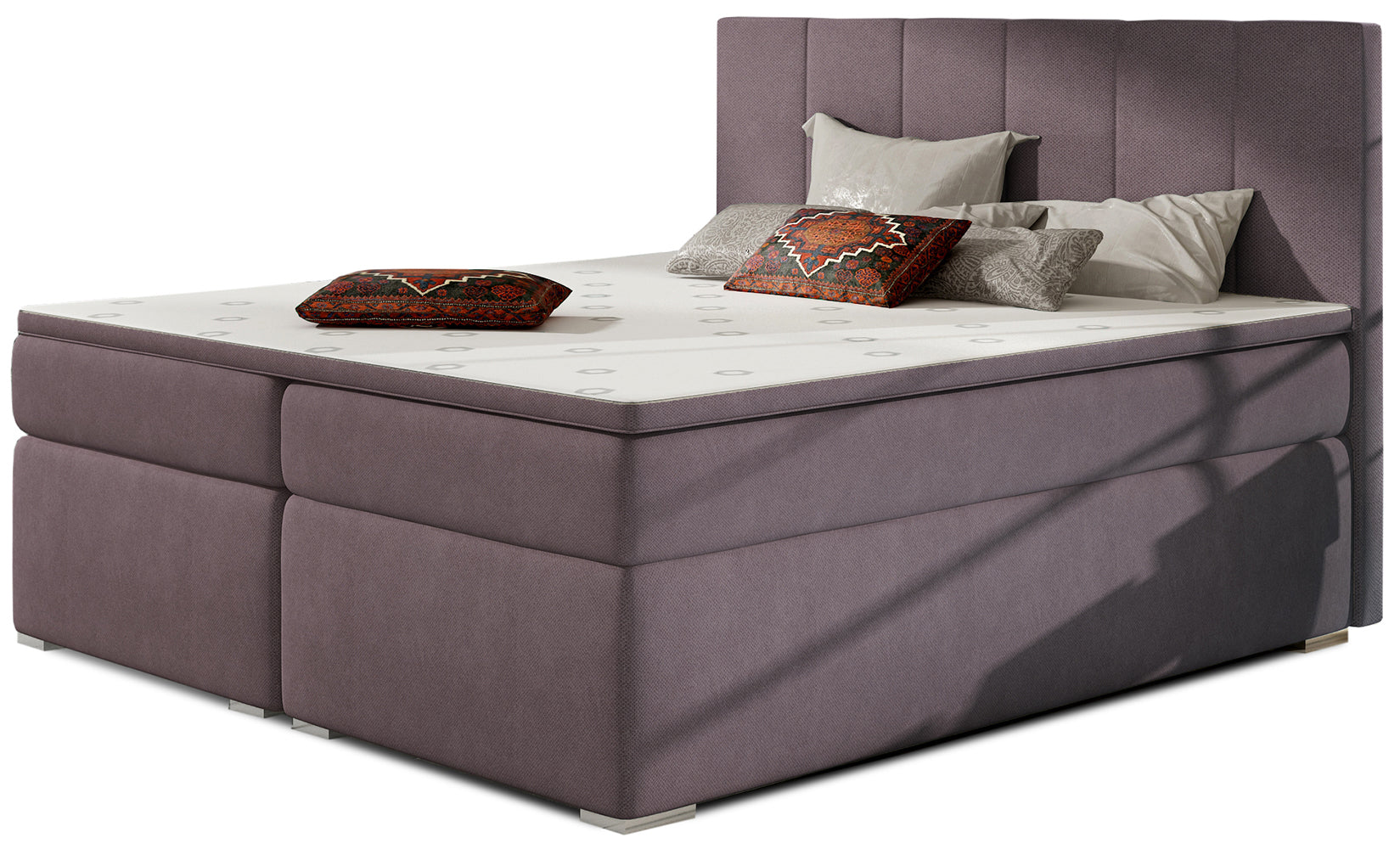 Łóżko Bolero 160x200 w kolorze Soro 65 jasnofioletowy – widok produktu na białym tle.