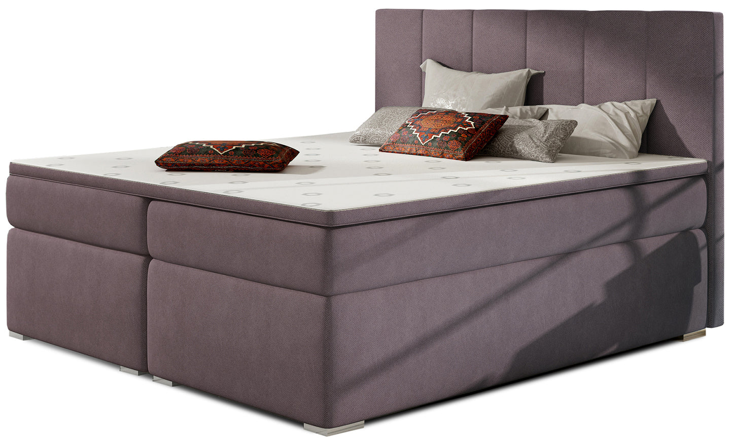 Łóżko Bolero 180x200 w kolorze Soro 65 jasnofioletowy – widok produktu na białym tle.