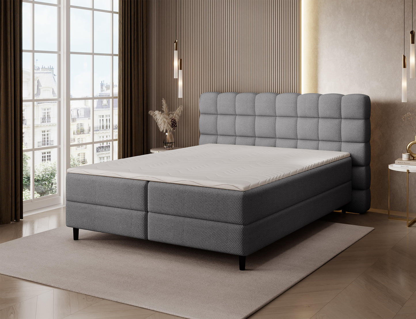 Materac łóżka Camma Calmora 05 z topperem piankowym, zapewniający komfort i zdrowy sen każdej nocy