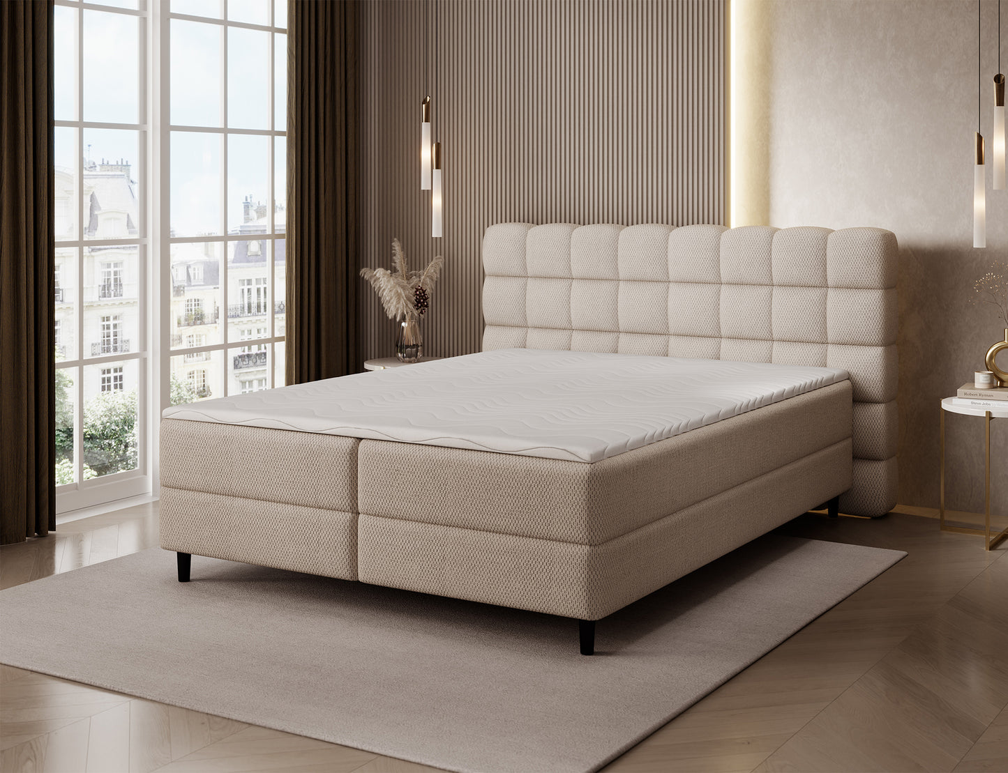 Materac łóżka Camma Calmora 18 z topperem piankowym, zapewniający zdrowy i komfortowy sen każdej nocy