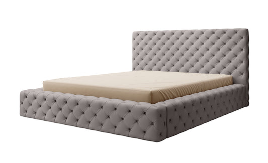 Łóżko Princce 160x200 w kolorze Softis 29 szary – widok produktu na białym tle.